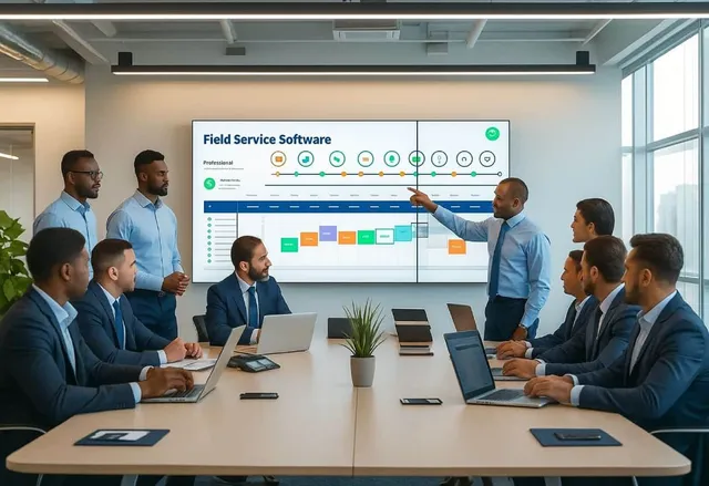 Field service software rollout plan illustration